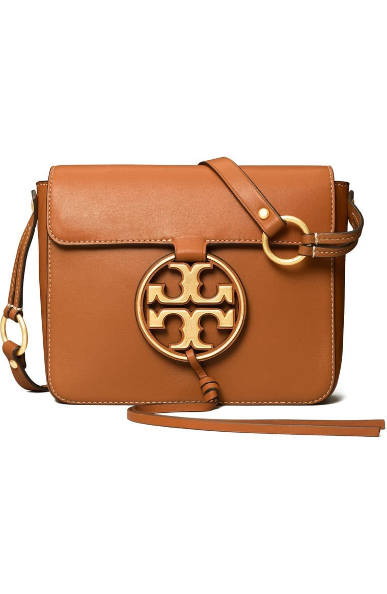 Miller Metal Logo Leather Flap Crossbody Bag | Nordstrom
