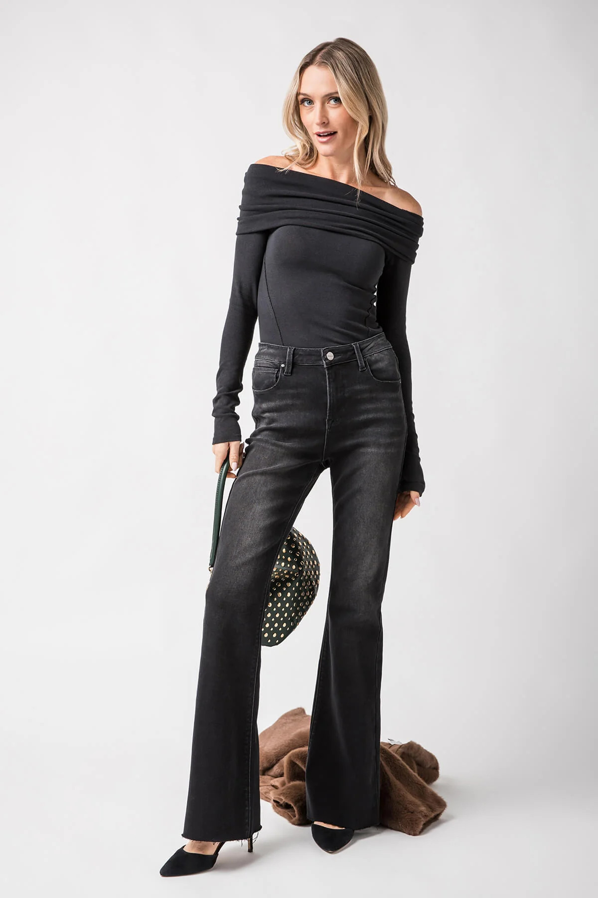 Risen Harper High Rise Boot Cut Jeans | Social Threads