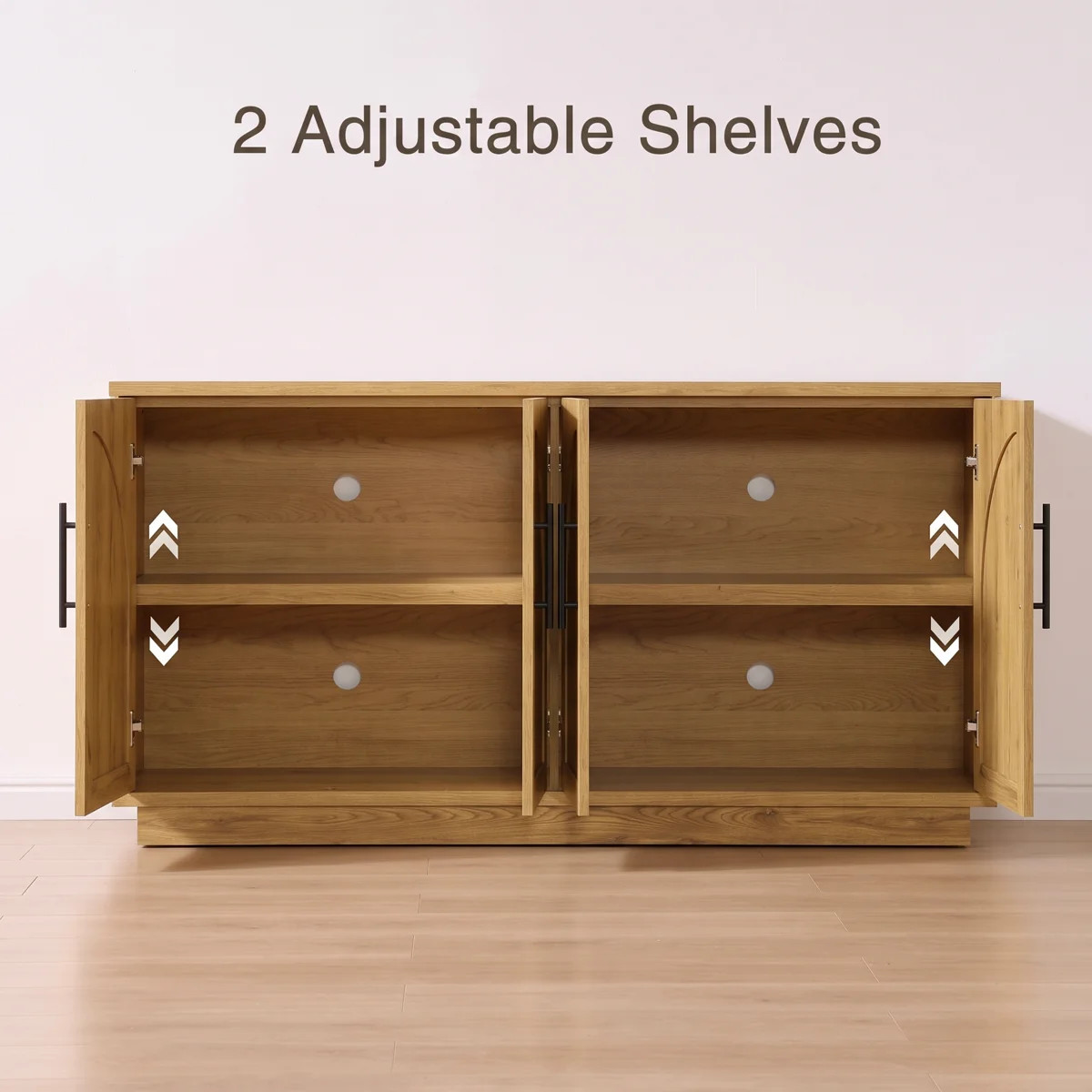 Arden 59" Arched Sideboard Buffet Cabinet with 4-Door and Adjustable Shelves | Wayfair North America