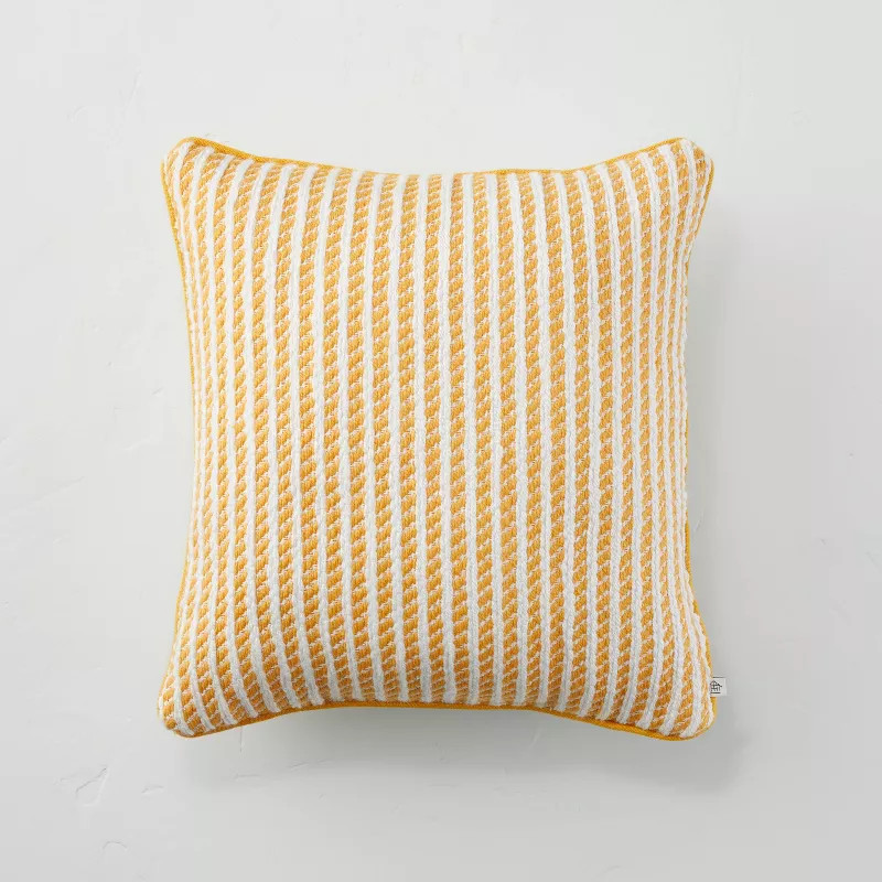 Ticking Stripe Indoor/Outdoor Throw Pillow - Hearth & Hand™ with Magnolia | Target