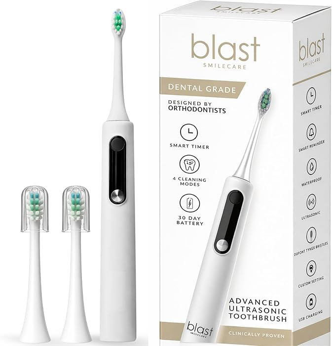 Electric Toothbrush with Tynex Bristles - Rechargeable Toothbrush with 30-Second Reminder & 2-Min... | Amazon (US)