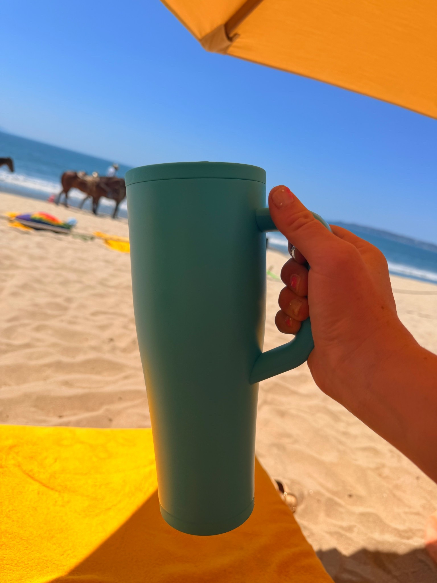 Iceshaker 40oz on the beach kept my water cold all day! 🧊🧊🧊