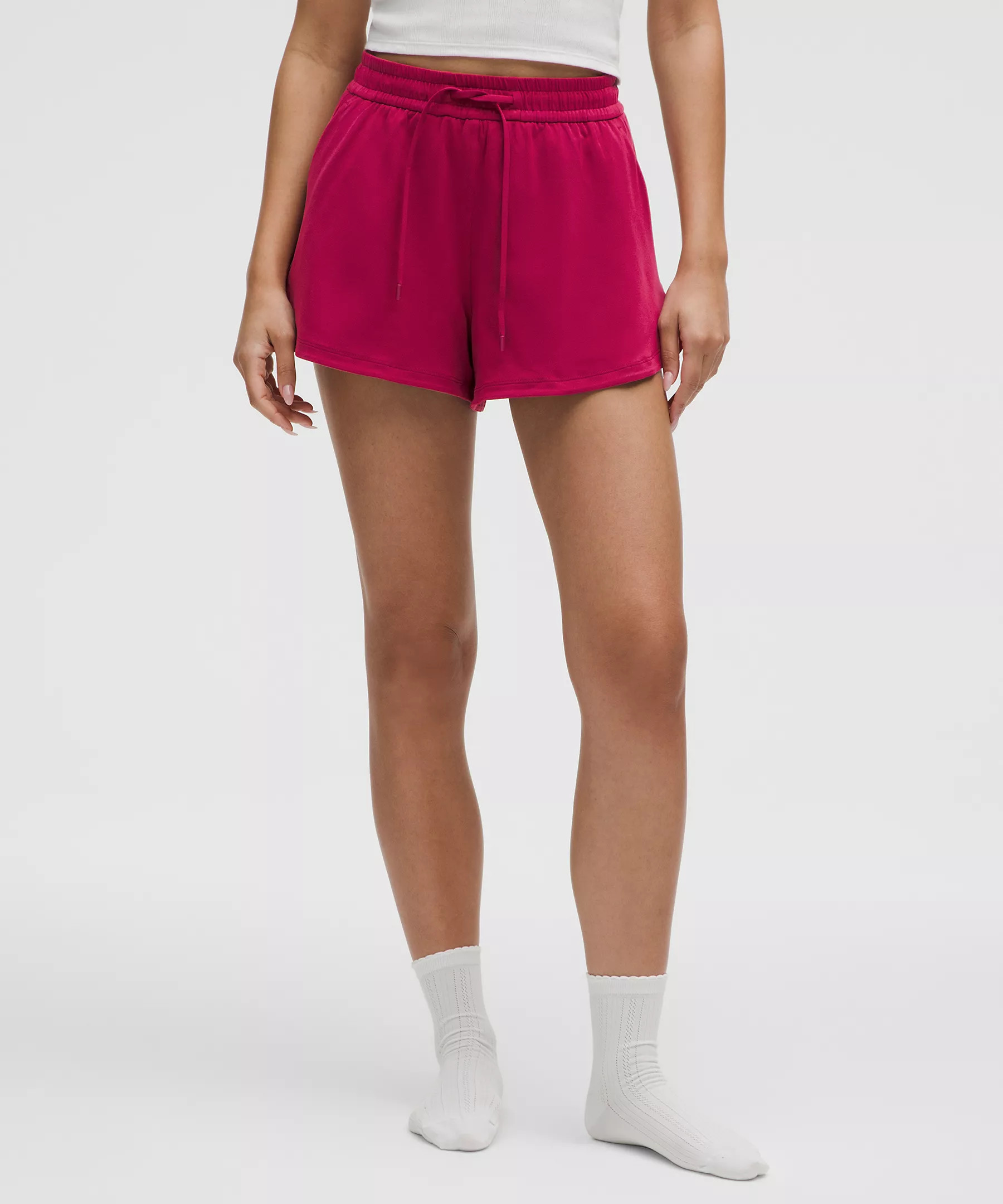 Soft Jersey Mid-Rise Curved-Hem Short 3" | Women's Shorts | lululemon | Lululemon (US)