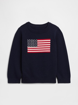 babyGap Americana Crewneck Sweater | Gap Factory
