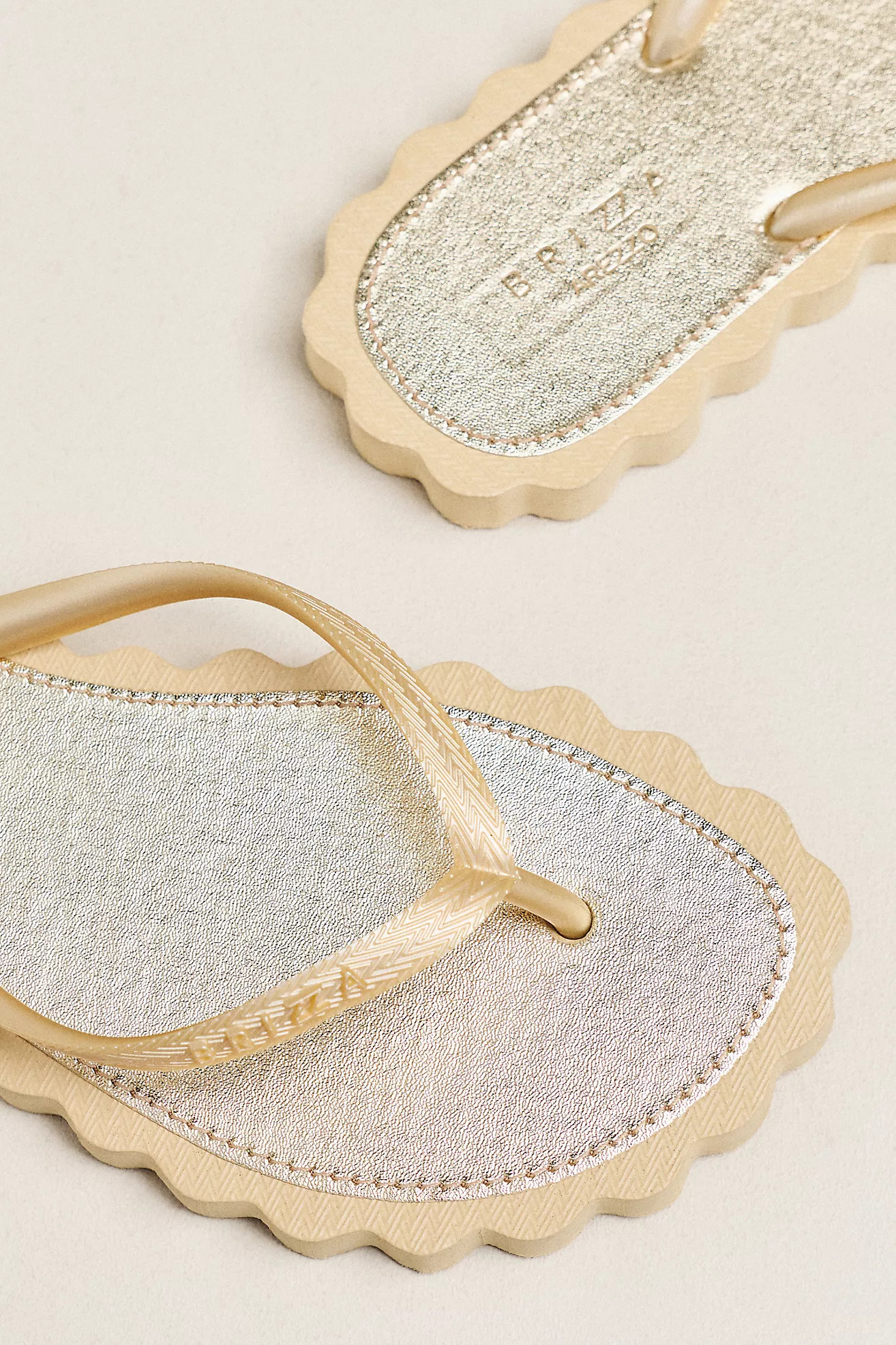 Brizza Arezzo Scalloped Flip-Flop Sandals | Anthropologie (US)