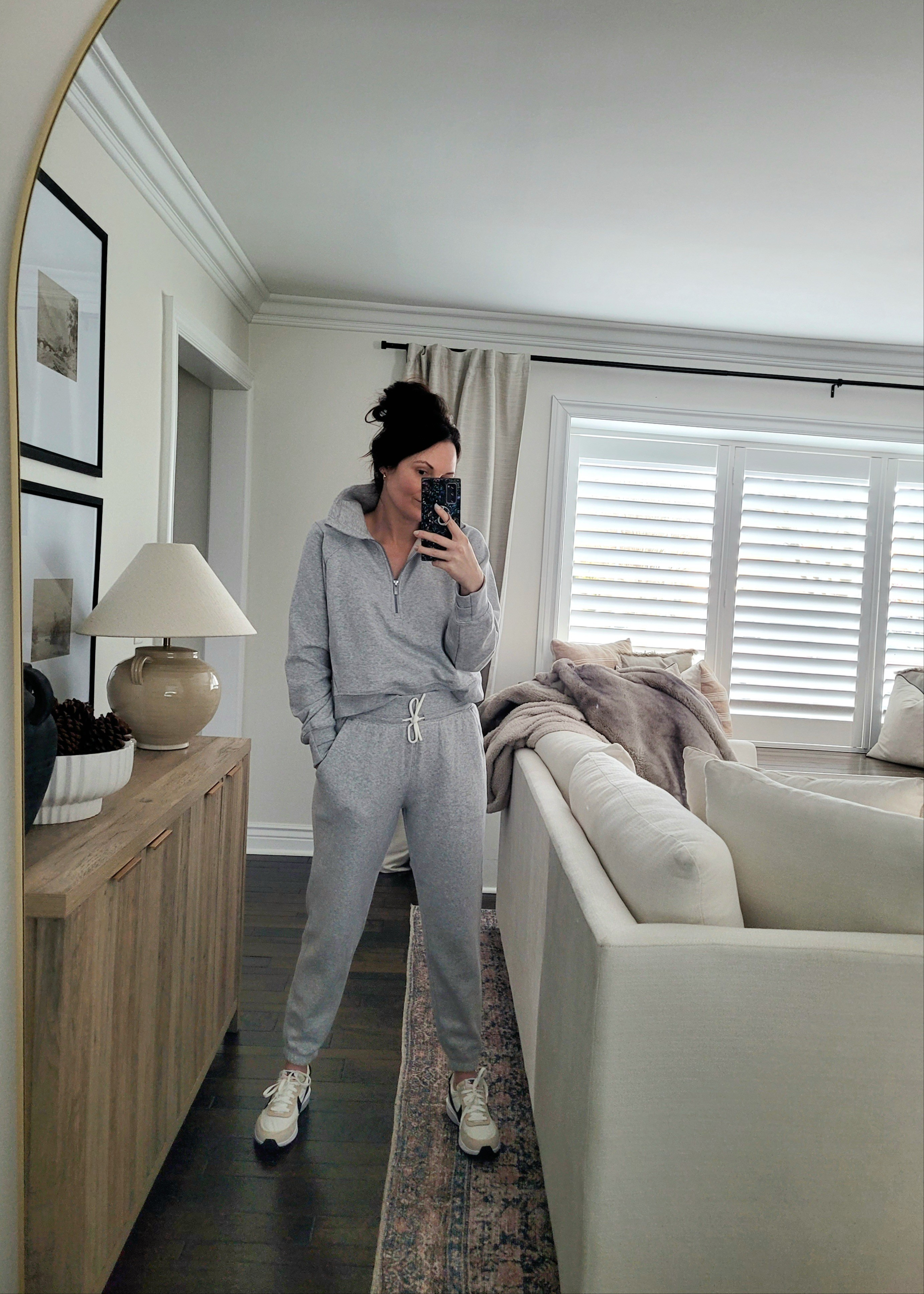 The most comfy sweatsuit jogger matching set for under $50 - pair these high waisted sweatpants and a zip sweatshirt with your favorite sneakers and it's the perfect winter outfit! Loungewear, sweatsuit, matching set,  quarter zip,  half zip,  target finds

#LTKFindsUnder50 #LTKActive #LTKStyleTip