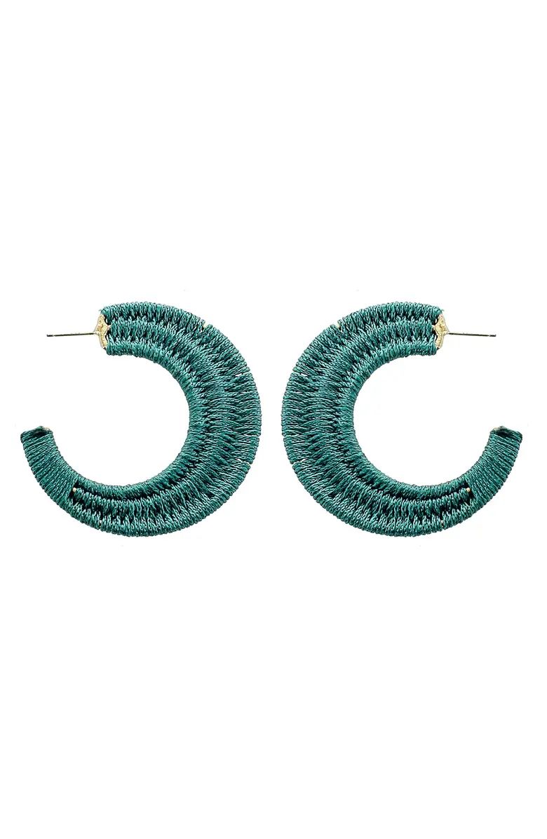 Thread Wrapped Hoop Earrings | Nordstrom