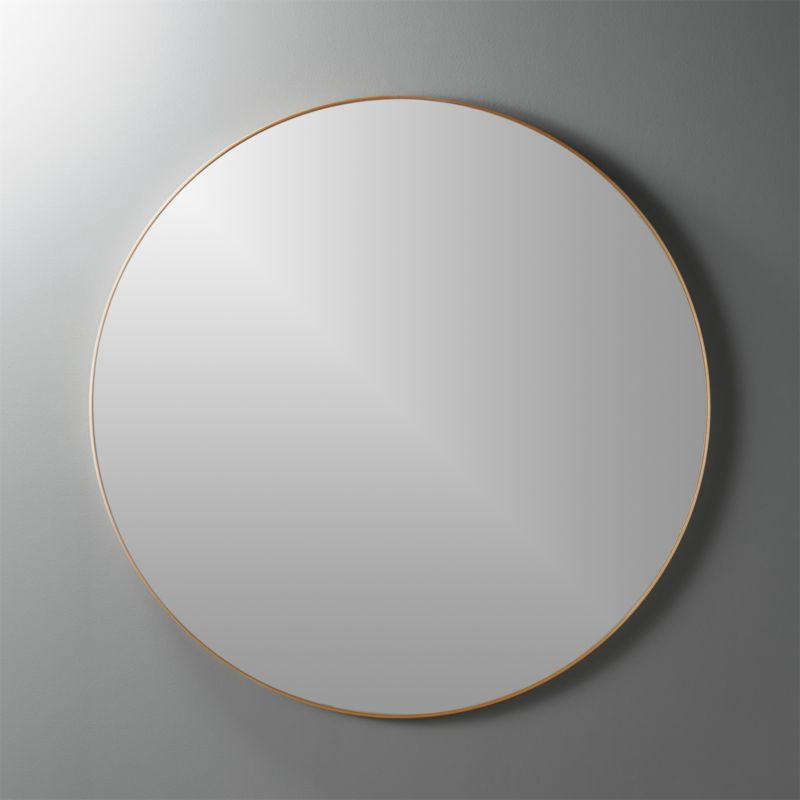 Infinity Brass Round Wall Mirror 36" + Reviews | CB2 | CB2