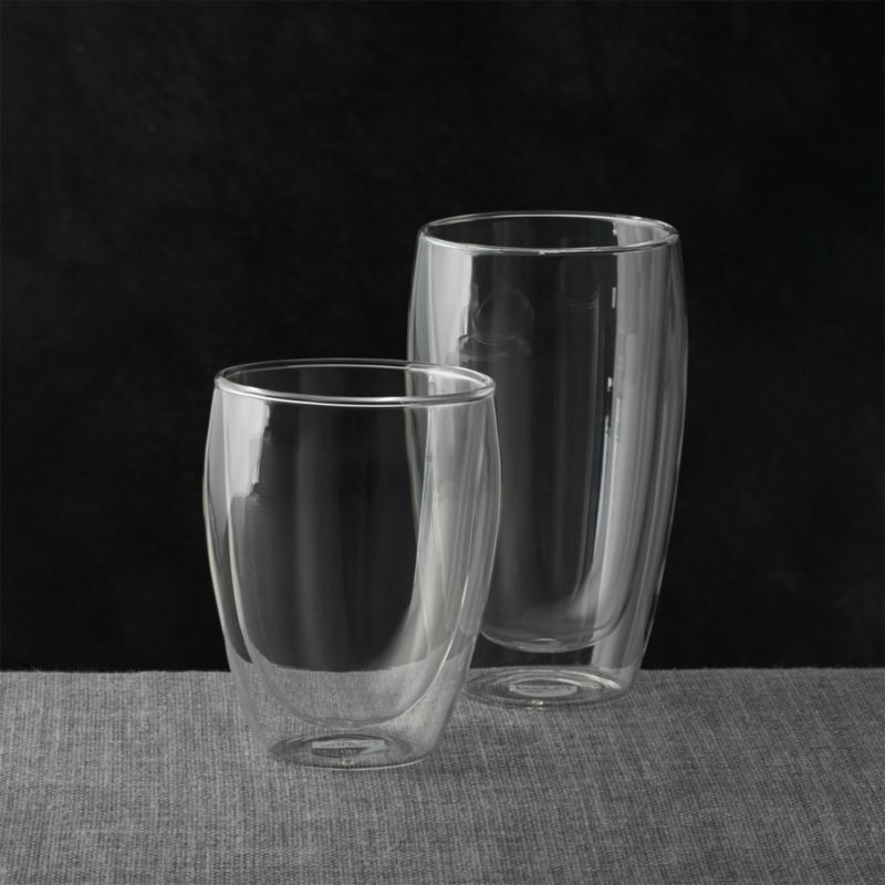 Bodum Pavina Double Wall Glass Tumblers | Crate & Barrel | Crate & Barrel