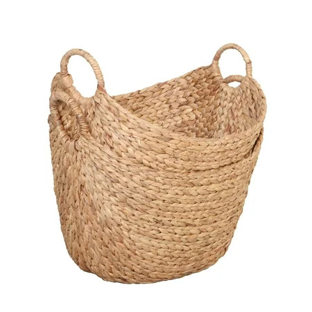Better Homes & Gardens Large Natural Water Hyacinth Boat Basket, Set of 2 | Walmart (US)