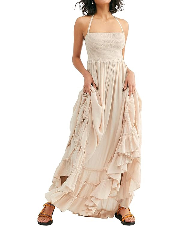 R.Vivimos Womens Summer Boho Sexy Backless Long Dresses | Amazon (US)