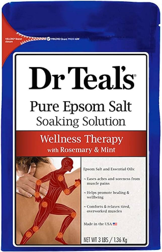 Dr. Teal's Epsom Salt Soaking Solution, Rosemary and Mint, 48 Ounce | Amazon (US)
