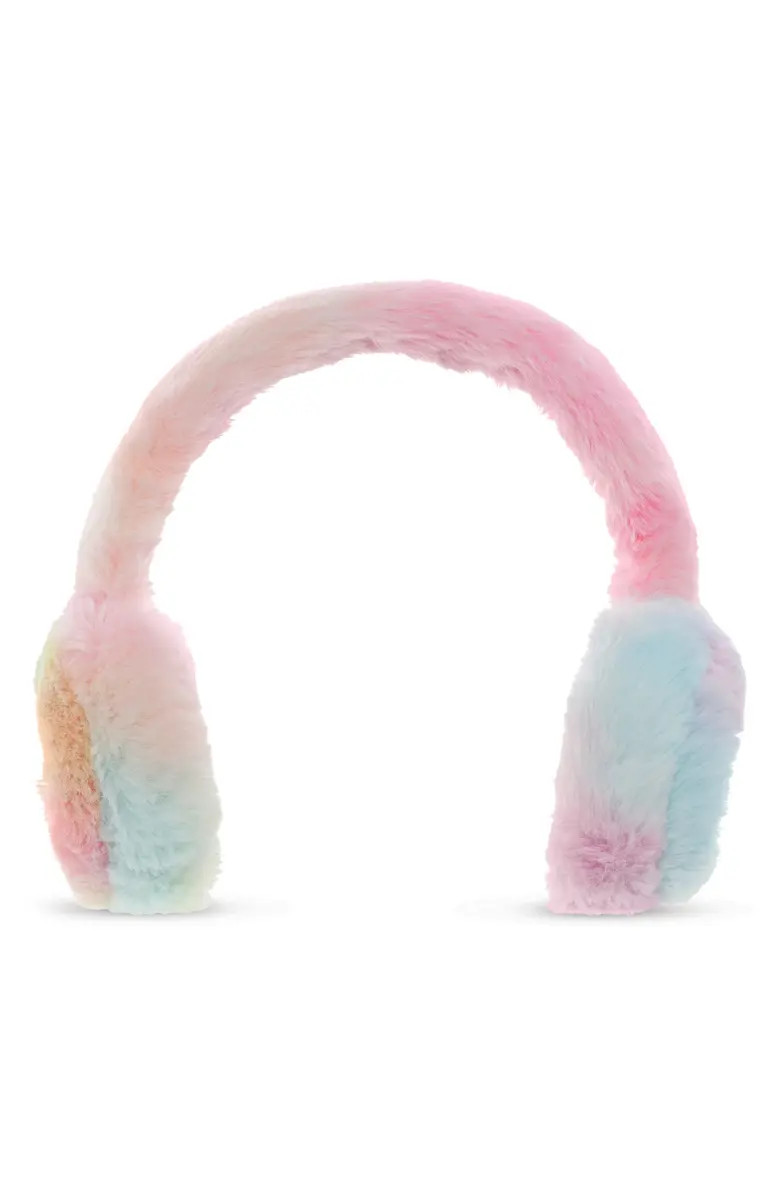 Iscream Tie Dye Faux Fur Wireless Headphones | Nordstrom | Nordstrom