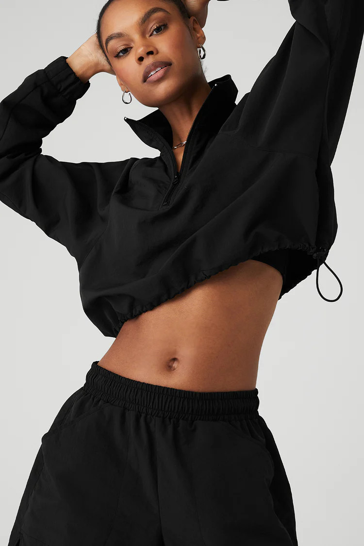 Cropped 1/4 Zip Alumni Pullover | Alo Yoga (US)