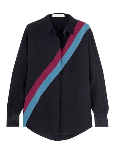 Striped silk crepe de chine shirt | NET-A-PORTER (UK & EU)
