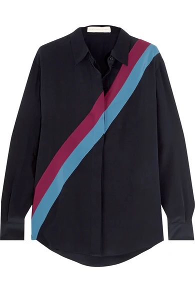 Striped silk crepe de chine shirt | NET-A-PORTER (UK & EU)