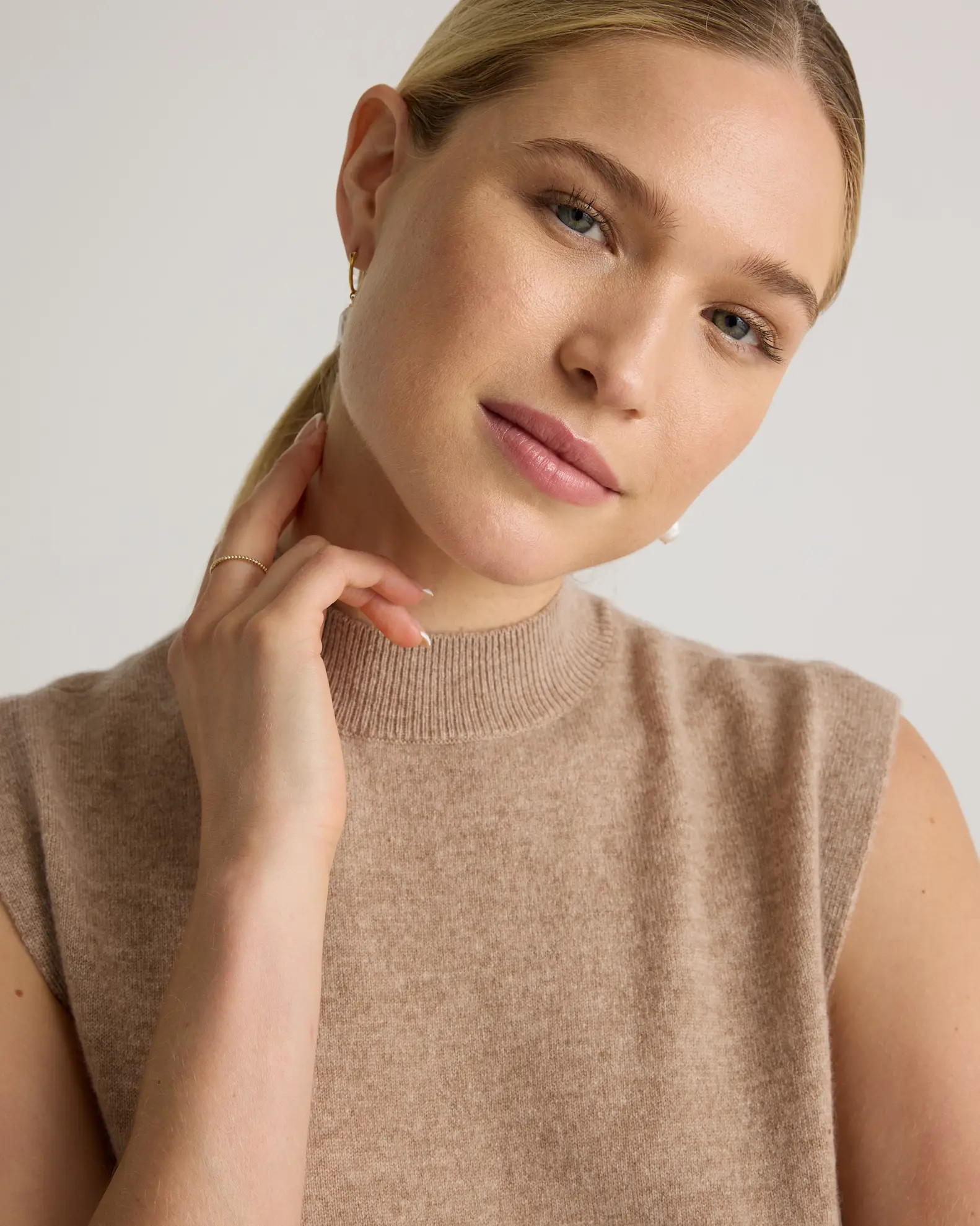 Mongolian Cashmere Mock Neck Sweater Vest | Quince