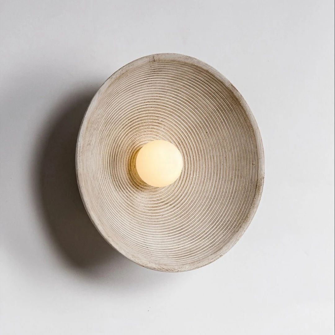 Minimalist Sconce in beige / white - Organic Modern Lamp in Minimalist Design - Wall Wabi Sabi La... | Etsy (US)