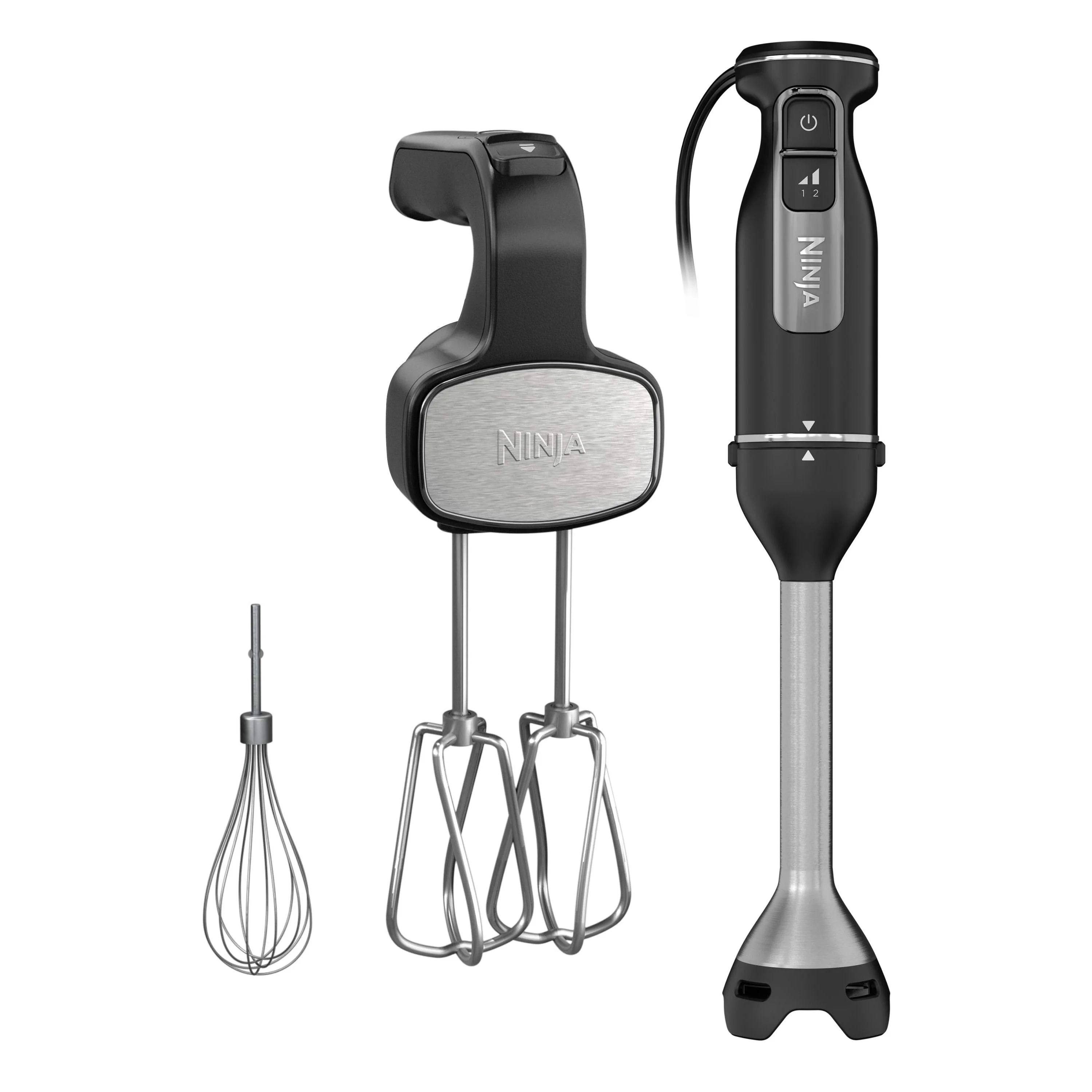 Ninja Foodi Power Mixer System, Black Hand Blender and Hand Mixer Combo with Whisk and Beaters, 3... | Walmart (US)