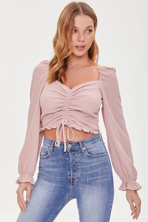 Ruched Drawstring Crop Top | Forever 21 (US)