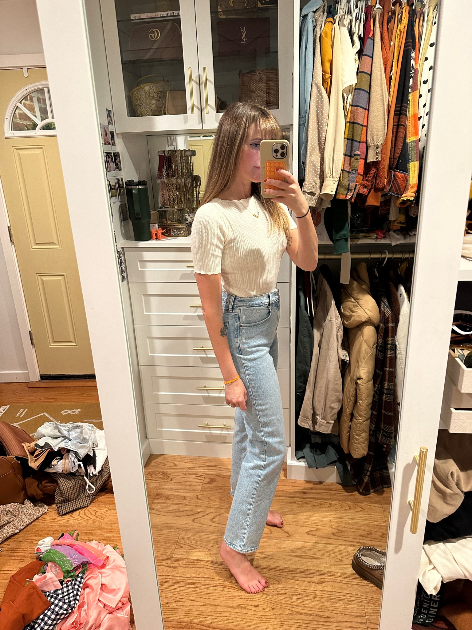 My favorite new jeans are 15% off - the 90s ultra high rise straight jean  

#LTKFind #LTKsalealert #LTKunder100