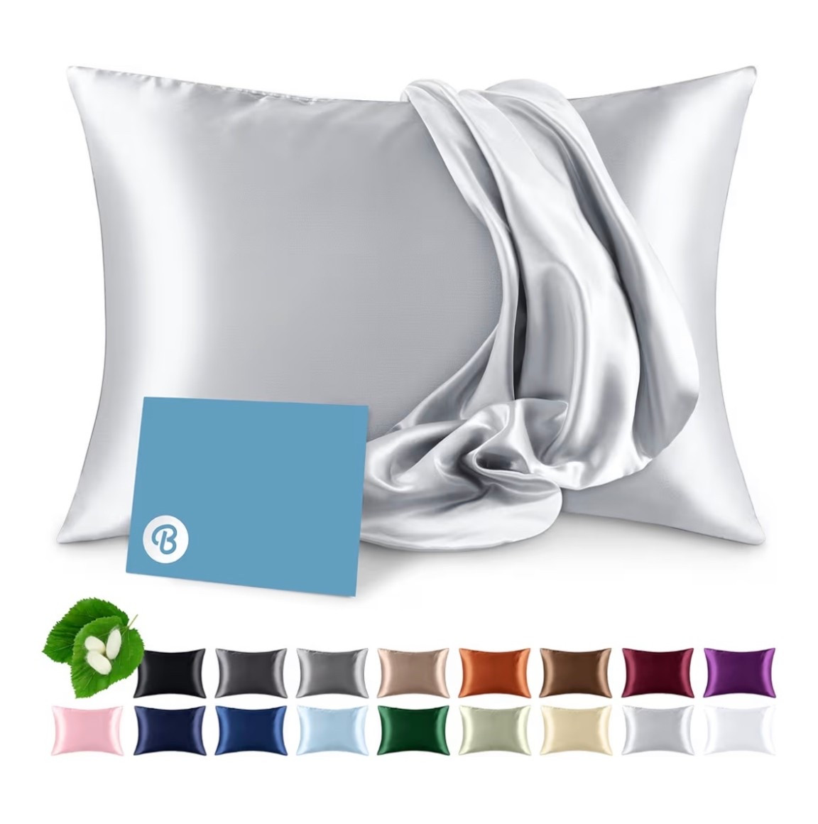 Bare Home 100% Mulberry Silk Pillowcase for Hair and Skin - Ultra Premium 6A Grade 19 Momme Silk Pillow Case - Hidden Zipper - Breathable Cooling Pillow Cover (King, Silver)

#LTKGiftGuide #LTKSaleAlert #LTKHome