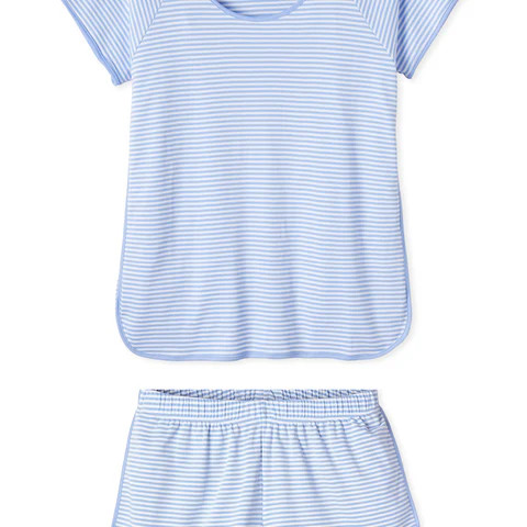 Pima Shorts Set in Hydrangea | Lake Pajamas