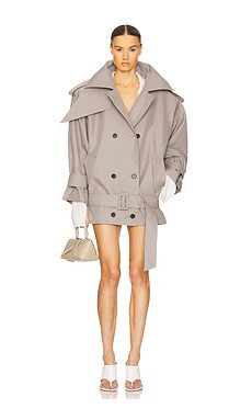 Helsa The Major Trench Jacket in Pebble from Revolve.com | Revolve Clothing (Global)
