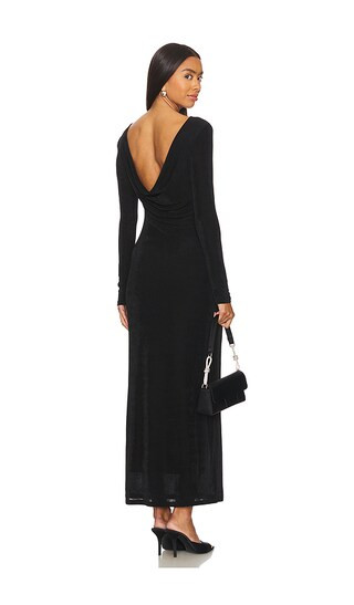 Luna Long Sleeve Maxi Dress in Black Long Sleeve Fall Dress With Sleeves Fall Gown Fall Gowns | Revolve Clothing (Global)