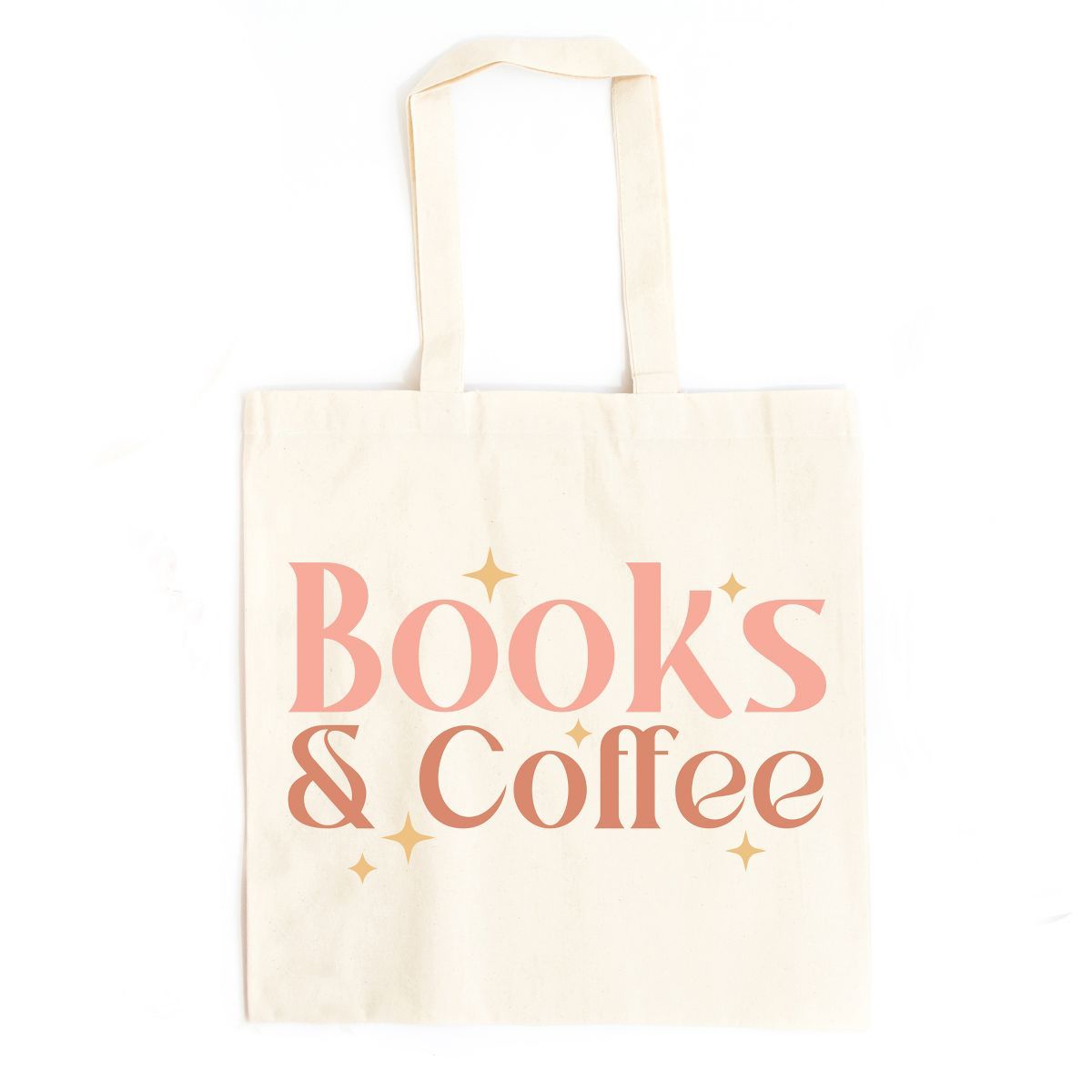 City Creek Prints Books And Coffee Stars Canvas Tote Bag - 15x16 - Black | Target