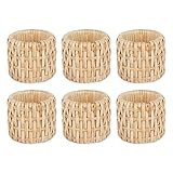 DII Basic Napkin Ring Collection Decorative, Rattan, One Size, 6 Count | Amazon (US)