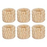 DII Basic Napkin Ring Collection Decorative, Rattan, One Size, 6 Count | Amazon (US)