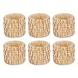 DII Basic Napkin Ring Collection Decorative, Rattan, One Size, 6 Count | Amazon (US)