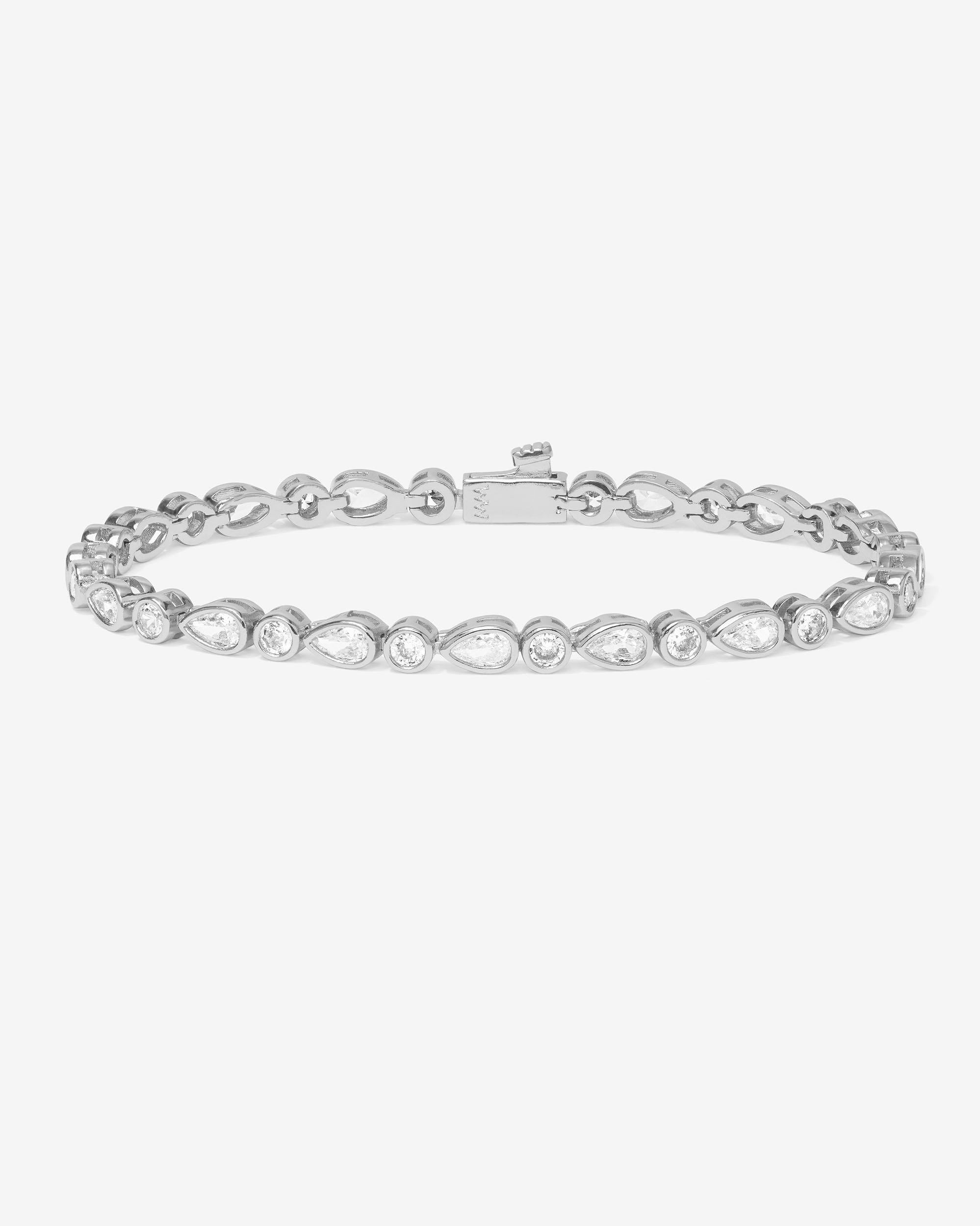 Isla Tennis Bracelet - Silver|White Diamondettes | Melinda Maria Jewelry