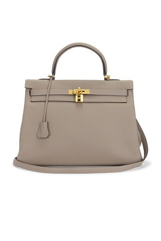Hermes Togo Kelly 35 Retourne Handbag in Tan | FWRD 