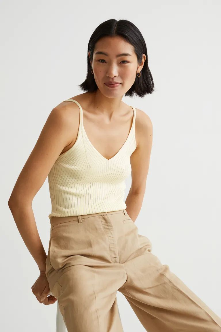 Rib-knit Tank Top | H&M (US + CA)