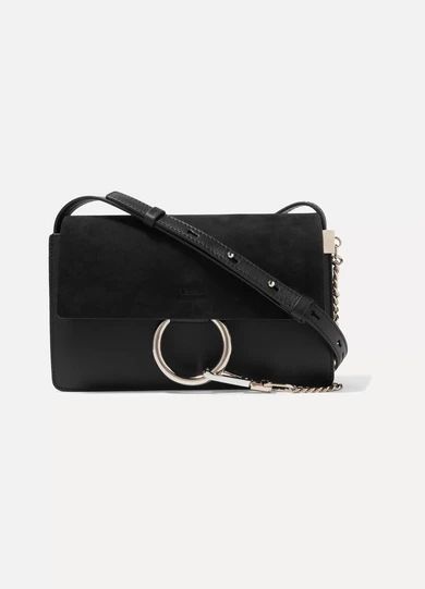 Faye small suede and leather shoulder bag | NET-A-PORTER (UK & EU)