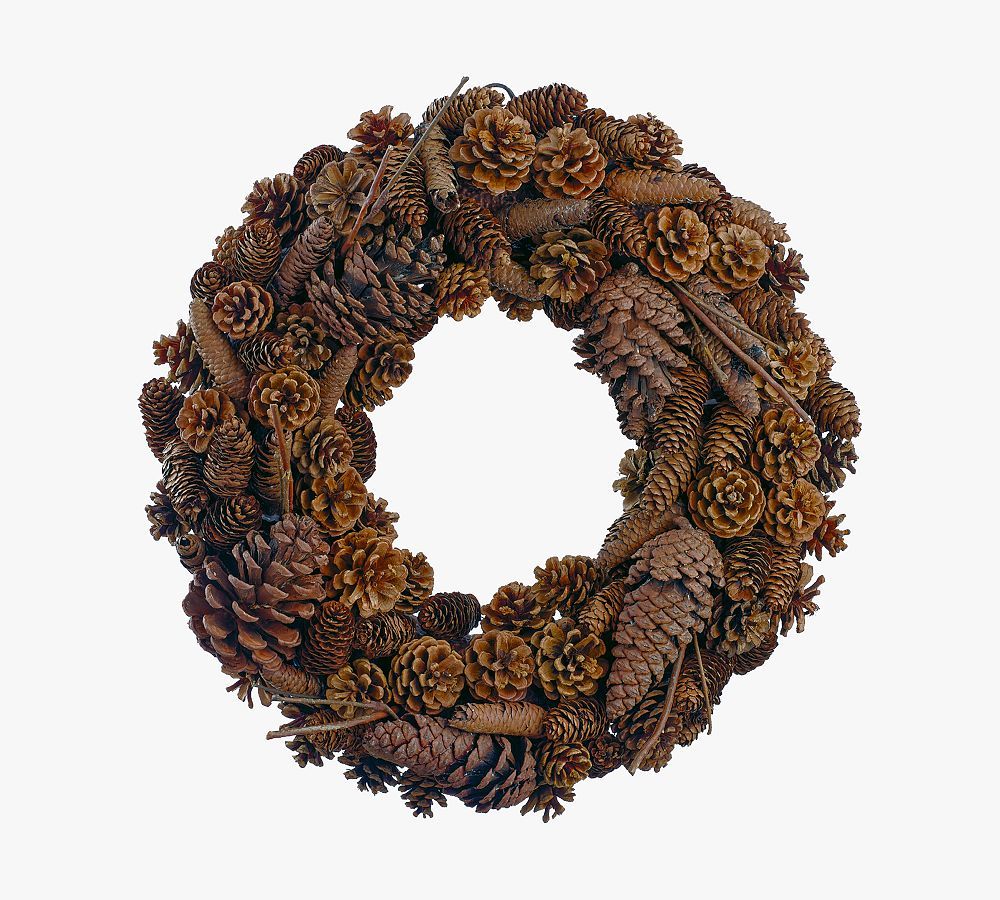 Faux Pinecone Wreath & Garland | Pottery Barn (US)