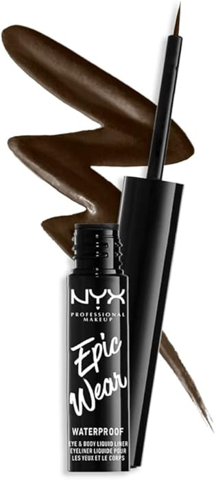 NYX PROFESSIONAL MAKEUP Epic Wear Liquid Liner, Long-Lasting Waterproof Eyeliner - Brown | Amazon (US)