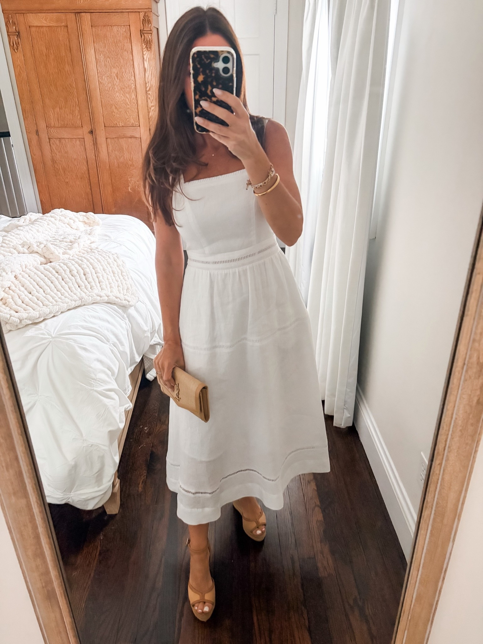 This reformation dupe by Quince is amazing quality and the fit is perfect!  It is a linen dress and comes in a blue color.  The white is sold out for now.

#LTKSaleAlert #LTKOver40 #LTKSeasonal