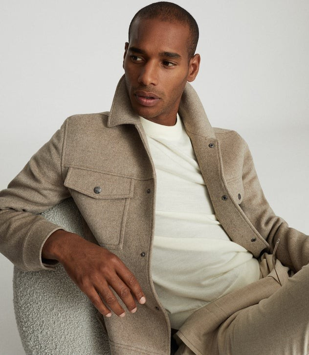 WOOL BLEND BLOUSON JACKET | Reiss (UK)