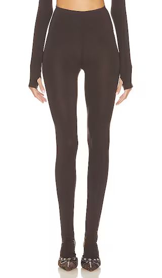 Legging With Footie in Chocolate | Revolve Clothing (Global)