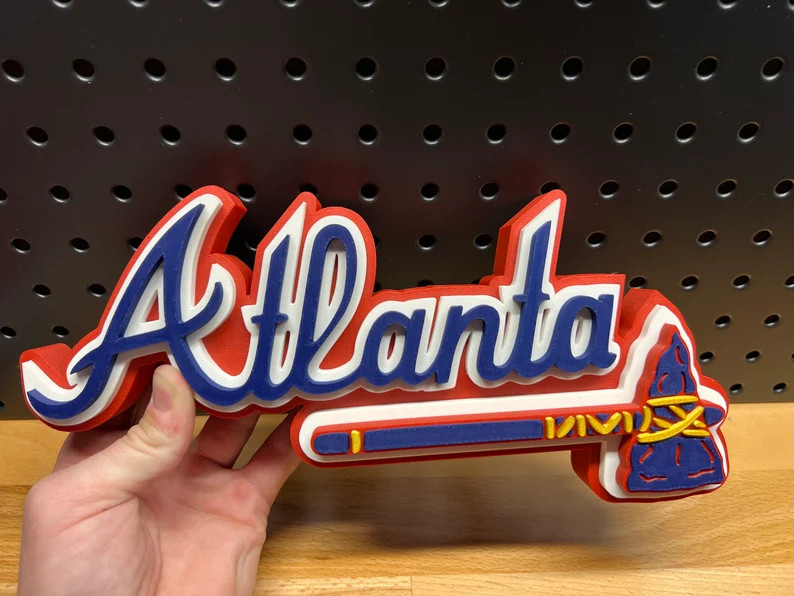 Atlanta Braves Shelf / Desk Art  ATL - Etsy | Etsy (US)