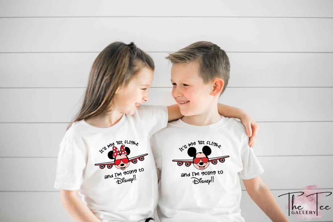 It's My 1st Flight Shirt, First Flight Tshirt, I'm Going To Disneyland, Disney Family Matching, K... | Etsy (US)