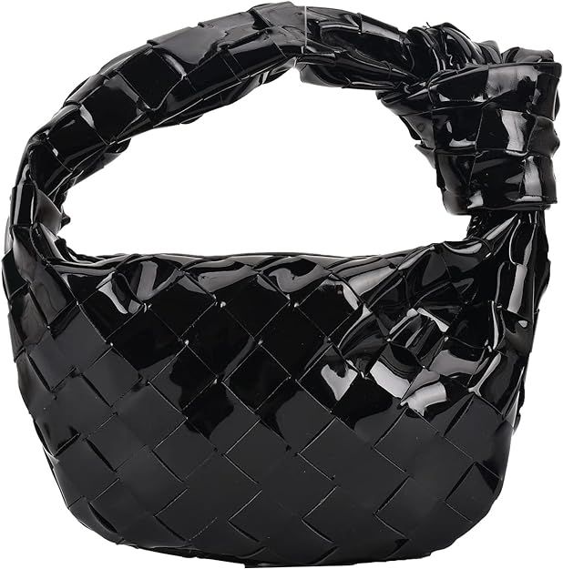 Amazon.com: ELDA Knotted Clutch Handbag Woven Bags for Women Fashion Dumpling Pouch Purse Patent ... | Amazon (US)