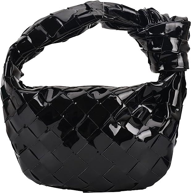 Amazon.com: ELDA Knotted Clutch Handbag Woven Bags for Women Fashion Dumpling Pouch Purse Patent ... | Amazon (US)