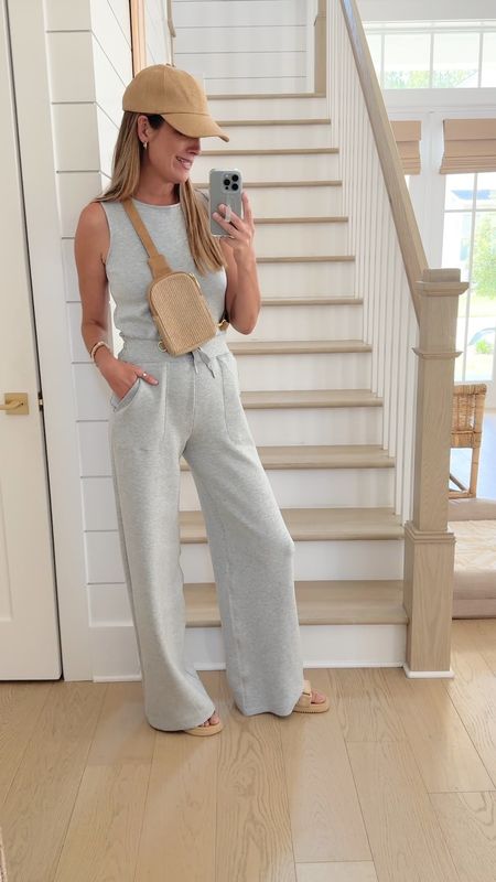 Travel outfit!  I’m in xs tall in this jumpsuit. I’m 5’11” - use code RACHELXSPANX for a discount. Linking a save version as well.  

#LTKFindsUnder50 #LTKTravel #LTKItBag