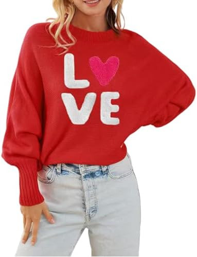 Scgirl Womens Merry Christmas Sweaters Long Batwing Sleeve Sweater Loose Fit Pullover Top Sweater... | Amazon (US)