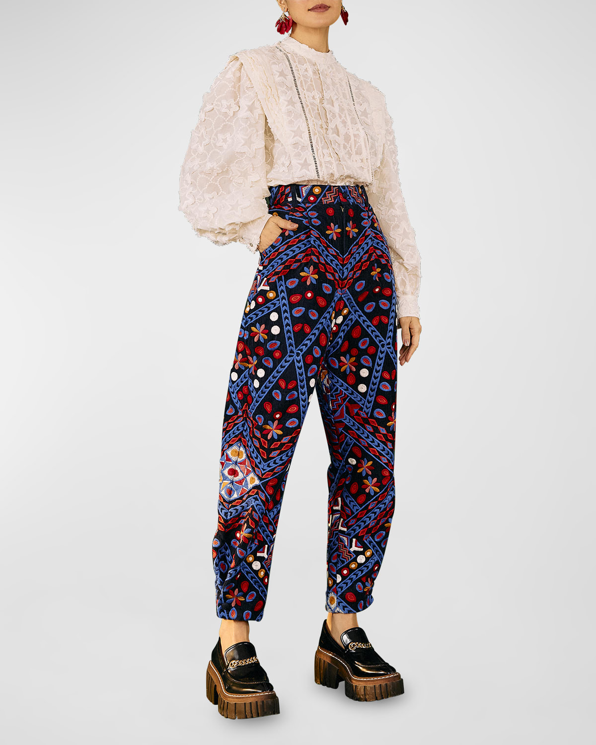 Long Sleeve Star Blouse | Neiman Marcus