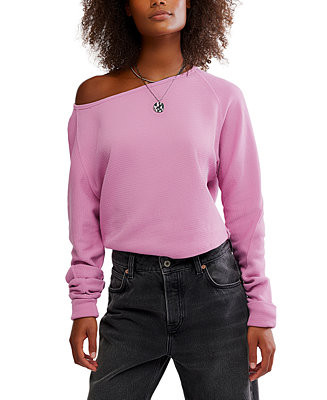Free People Women's Jess Asymmetric Long Sleeve Top - Macy's | Macy's